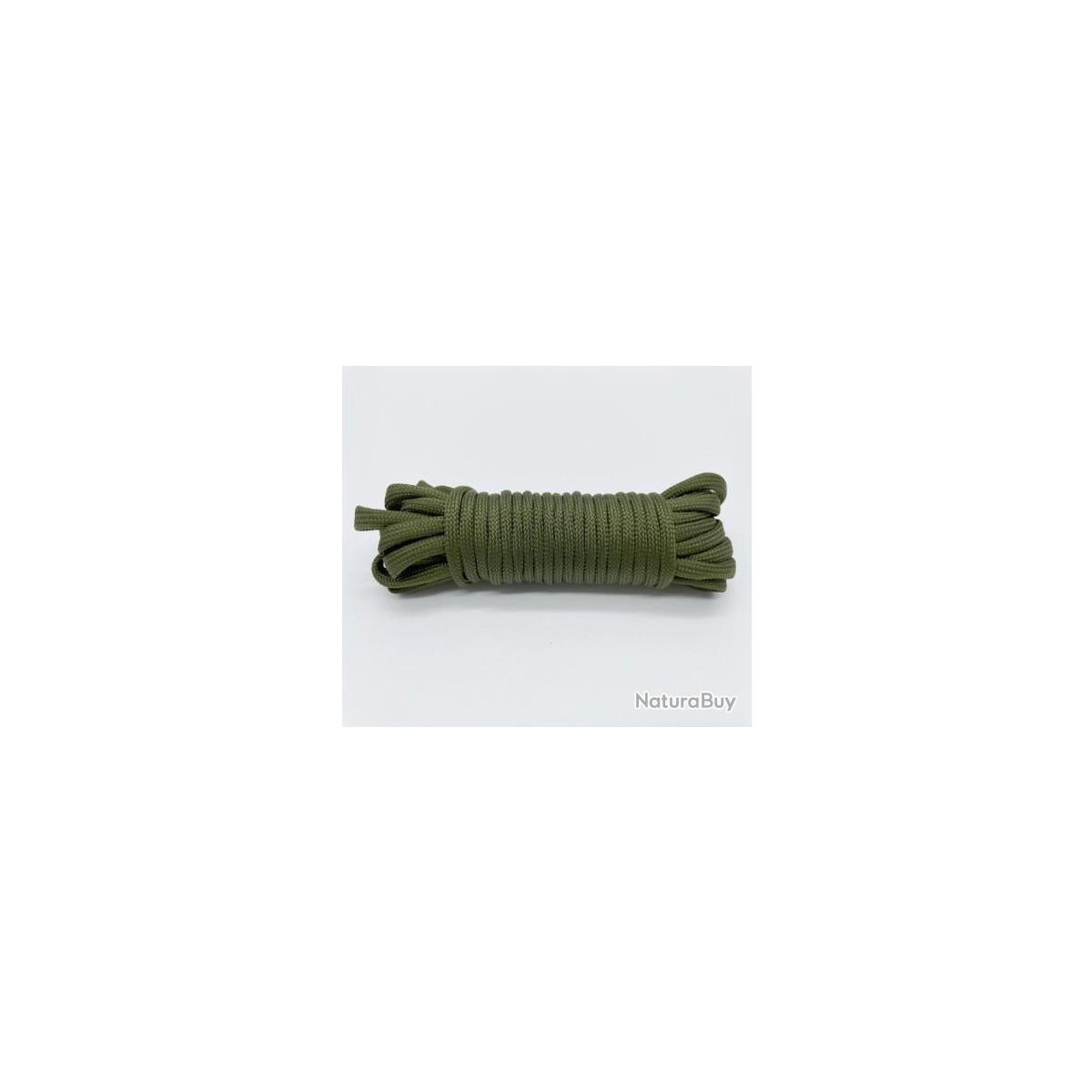 Tau diameter 4 mm, 7 tråder, 5 meter – farge khaki – GRATIS LEVERING