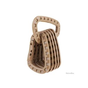 Tan plastkarabinkrok – SKX INDUSTRIES – Sett med 3 stk.