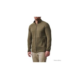 5.11 Tactical Stratos grønn Ranger-skjorte med full glidelås