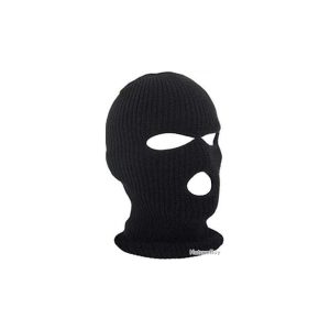 Svart taktisk balaclava 3 hull – Jakt, airsoft, tec. – Rask, gratis levering
