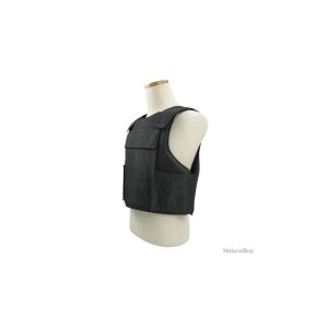 3A SVART SKUDDSIKKER VEST + 2 X 3+ POLYETYLENPLATER