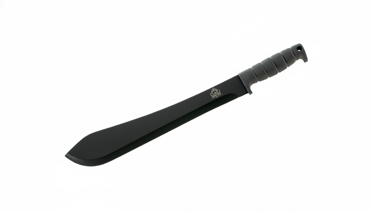 Slitesterk Puma Tec-machete med etui – svart gummihåndtak - Image 2