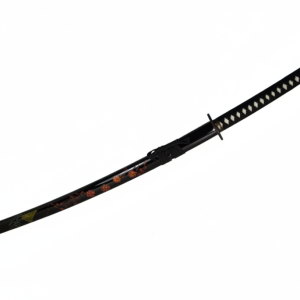 Katana i svart saru-stål – sakura