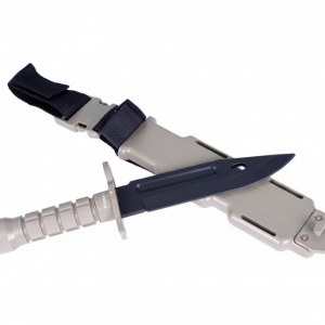 Bajonett i myk plast, tan, for airsoft-replikaer