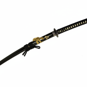 Katana stålblad – Kill Bill 3 dekor i svart og gull – Budd