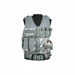 Vest for airsoft i amerikansk 3D-camo for høyrehendte