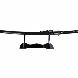 Svart katana med maru-blad, 102 cm